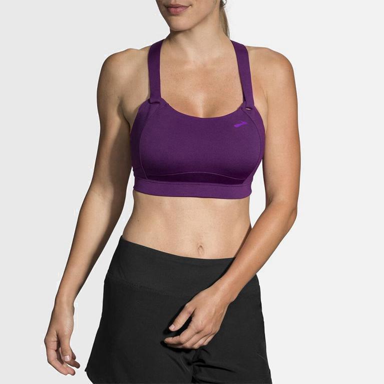 Brooks Juno Sports Israel - Women's Running Bra - Purple (45013-QBRU)